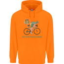 Cycling I'm the Machine Cyclist Funny Mens 80% Cotton Hoodie Orange