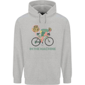 Cycling I'm the Machine Cyclist Funny Mens 80% Cotton Hoodie Sports Grey