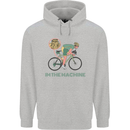 Cycling I'm the Machine Cyclist Funny Mens 80% Cotton Hoodie Sports Grey