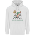 Cycling I'm the Machine Cyclist Funny Mens 80% Cotton Hoodie White