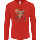 Cycling I'm the Machine Cyclist Funny Mens Long Sleeve T-Shirt Red