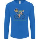 Cycling I'm the Machine Cyclist Funny Mens Long Sleeve T-Shirt Royal Blue