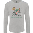 Cycling I'm the Machine Cyclist Funny Mens Long Sleeve T-Shirt Sports Grey