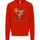 Cycling I'm the Machine Cyclist Funny Mens Sweatshirt Jumper Bright Red