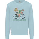 Cycling I'm the Machine Cyclist Funny Mens Sweatshirt Jumper Light Blue