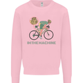 Cycling I'm the Machine Cyclist Funny Mens Sweatshirt Jumper Light Pink