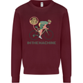 Cycling I'm the Machine Cyclist Funny Mens Sweatshirt Jumper Maroon