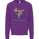 Cycling I'm the Machine Cyclist Funny Mens Sweatshirt Jumper Purple
