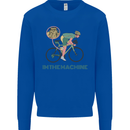 Cycling I'm the Machine Cyclist Funny Mens Sweatshirt Jumper Royal Blue