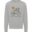 Cycling I'm the Machine Cyclist Funny Mens Sweatshirt Jumper Sports Grey