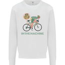 Cycling I'm the Machine Cyclist Funny Mens Sweatshirt Jumper White