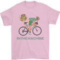 Cycling I'm the Machine Cyclist Funny Mens T-Shirt Cotton Gildan Light Pink