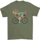 Cycling I'm the Machine Cyclist Funny Mens T-Shirt Cotton Gildan Military Green
