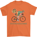 Cycling I'm the Machine Cyclist Funny Mens T-Shirt Cotton Gildan Orange