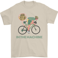 Cycling I'm the Machine Cyclist Funny Mens T-Shirt Cotton Gildan Sand