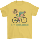 Cycling I'm the Machine Cyclist Funny Mens T-Shirt Cotton Gildan Yellow