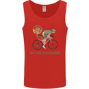 Cycling I'm the Machine Cyclist Funny Mens Vest Tank Top Red