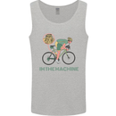 Cycling I'm the Machine Cyclist Funny Mens Vest Tank Top Sports Grey