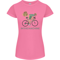 Cycling I'm the Machine Cyclist Funny Womens Petite Cut T-Shirt Azalea