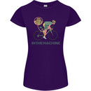 Cycling I'm the Machine Cyclist Funny Womens Petite Cut T-Shirt Purple