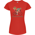 Cycling I'm the Machine Cyclist Funny Womens Petite Cut T-Shirt Red