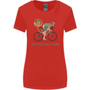 Cycling I'm the Machine Cyclist Funny Womens Wider Cut T-Shirt Red