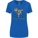 Cycling I'm the Machine Cyclist Funny Womens Wider Cut T-Shirt Royal Blue