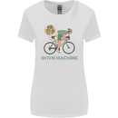Cycling I'm the Machine Cyclist Funny Womens Wider Cut T-Shirt White