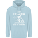 Cycling Life To Days Funny Cyclist Bicycle Childrens Kids Hoodie Light Blue