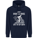 Cycling Life To Days Funny Cyclist Bicycle Childrens Kids Hoodie Navy Blue