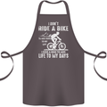 Cycling Life To Days Funny Cyclist Bicycle Cotton Apron 100% Organic Dark Grey