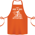 Cycling Life To Days Funny Cyclist Bicycle Cotton Apron 100% Organic Orange