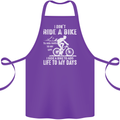 Cycling Life To Days Funny Cyclist Bicycle Cotton Apron 100% Organic Purple
