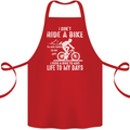 Cycling Life To Days Funny Cyclist Bicycle Cotton Apron 100% Organic Red