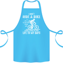 Cycling Life To Days Funny Cyclist Bicycle Cotton Apron 100% Organic Turquoise