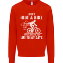 Cycling Life To Days Funny Cyclist Bicycle Kids Sweatshirt Jumper Bright Red