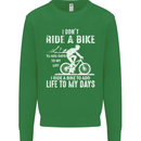 Cycling Life To Days Funny Cyclist Bicycle Kids Sweatshirt Jumper Irish Green