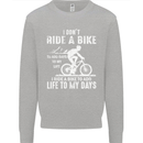 Cycling Life To Days Funny Cyclist Bicycle Kids Sweatshirt Jumper Sports Grey