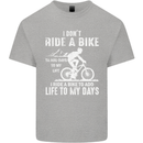 Cycling Life To Days Funny Cyclist Bicycle Kids T-Shirt Childrens Sports Grey