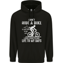 Cycling Life To Days Funny Cyclist Bicycle Mens 80% Cotton Hoodie Black