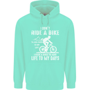 Cycling Life To Days Funny Cyclist Bicycle Mens 80% Cotton Hoodie Peppermint