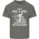 Cycling Life To Days Funny Cyclist Bicycle Mens Cotton T-Shirt Tee Top Charcoal