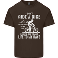 Cycling Life To Days Funny Cyclist Bicycle Mens Cotton T-Shirt Tee Top Dark Chocolate