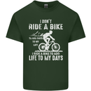 Cycling Life To Days Funny Cyclist Bicycle Mens Cotton T-Shirt Tee Top Forest Green