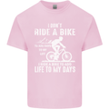 Cycling Life To Days Funny Cyclist Bicycle Mens Cotton T-Shirt Tee Top Light Pink