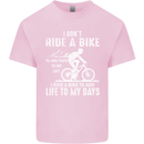 Cycling Life To Days Funny Cyclist Bicycle Mens Cotton T-Shirt Tee Top Light Pink