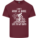 Cycling Life To Days Funny Cyclist Bicycle Mens Cotton T-Shirt Tee Top Maroon