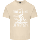 Cycling Life To Days Funny Cyclist Bicycle Mens Cotton T-Shirt Tee Top Natural