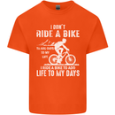 Cycling Life To Days Funny Cyclist Bicycle Mens Cotton T-Shirt Tee Top Orange