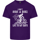Cycling Life To Days Funny Cyclist Bicycle Mens Cotton T-Shirt Tee Top Purple